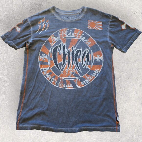 x2 Vintage Y2K Buckle Affliction Lot T-Shirts Chica Motorcycle Chris Kyle Large - Picture 2 of 8